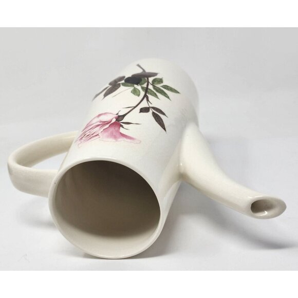 Mid Century Porcelain Coffee Pot & Cups Saucers Green Ivory Roses Palissy UK - Picture 12 of 12